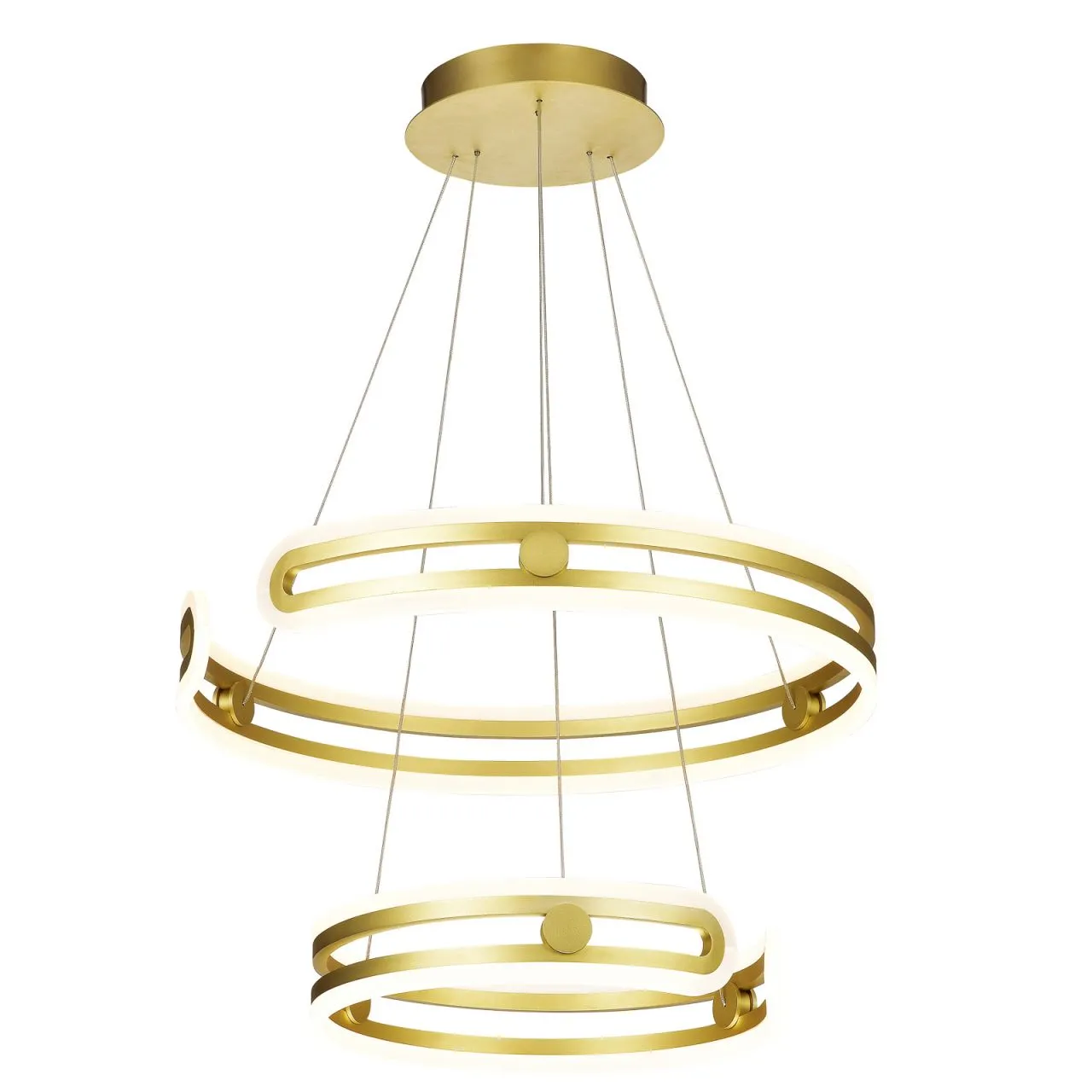 Kiara, nowoczesna lampa wisząca, złota, LED, 3000K, ściemnialna, MD17016002-2A GOLD